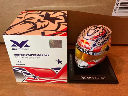 Max Verstappen 1:4 helm United States GP 2022 Red Bull, Collections, Marques automobiles, Motos & Formules 1, Neuf, ForTwo, Enlèvement ou Envoi