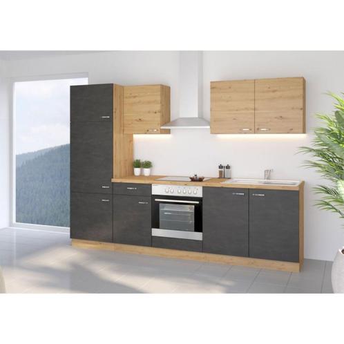 Nieuw Grijs Eikenbruin Keuken 2.7m, Dik Blad en Metale greep, Huis en Inrichting, Keuken | Complete keukens, Nieuw, Enkelwandige keuken