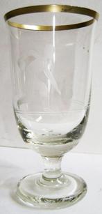 Gegeaveerd bowler sport glas met gouden rand BOWLING, Ophalen of Verzenden