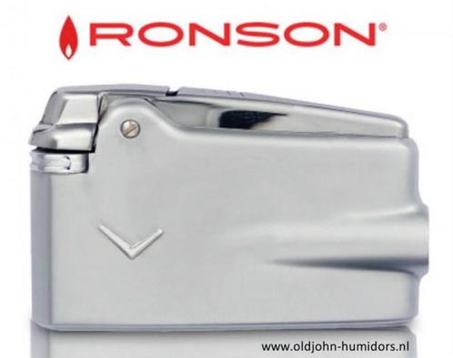 130003 RONSON PREMIER VARAFLAME  AANSTEKER CHROOM SATIJN-V, Verzamelen, Rookartikelen, Aanstekers en Luciferdoosjes, Nieuw, Aansteker