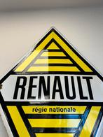 Grande enseigne publicitaire ancienne RENAULT émaillée, Utilisé, Enlèvement ou Envoi, Panneau publicitaire