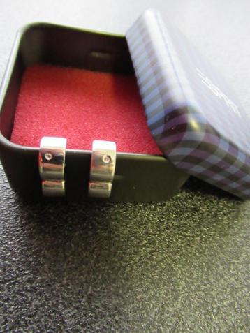 oorbellen-ESPRIT-creolen met strass-zilver925-NIEUWSTAAT beschikbaar voor biedingen