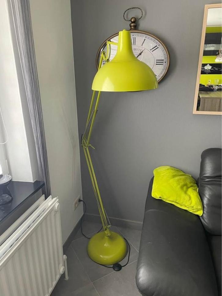 Lampadaire vert maison Demonceau, Huis en Inrichting, Lampen | Vloerlampen, Zo goed als nieuw, Metaal, Ophalen
