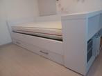 Eenpersoonsbed, wit hout, stevig, gekocht bij Prenuptia, Huis en Inrichting, Slaapkamer | Bedden, Ophalen, Zo goed als nieuw, Wit