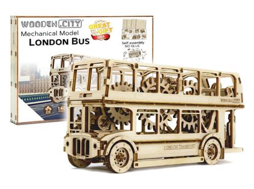 3D Houten Puzzel London Bus - DIY Wood Builds, Hobby en Vrije tijd, Modelbouw | Auto's en Voertuigen, Nieuw, Auto, Overige merken