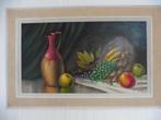 Ingelijst en gesigneerd schilderij, stilleven, vintage, Ophalen