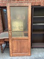 Massief eiken deur met glasraam, Ophalen, Nieuw