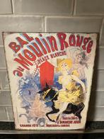 Vintage metalen reclamebord Moulin Rouge, Ophalen of Verzenden, Zo goed als nieuw, Reclamebord