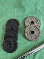 Halterstang 175cm + gewichten, Sport en Fitness, Fitnessmaterialen, Ophalen, Gebruikt