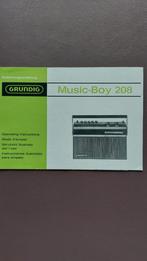 Mode d'emploi Radio Grundig Music Boy 208, TV, Hi-fi & Vidéo, Comme neuf, Enlèvement ou Envoi, Radio