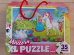 Unicorn XL Puzzle - 35 stukken, Kinderen en Baby's, Speelgoed | Kinderpuzzels, Ophalen of Verzenden, 10 tot 50 stukjes, Gebruikt