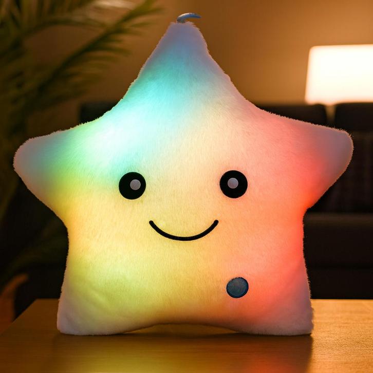 Witte pluche met LED-ster, Kinderen en Baby's, Speelgoed | Knuffels en Pluche, Nieuw, Overige typen, Ophalen of Verzenden