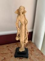 statue asiatique vintage en résine - porte-bonheur chinois, Enlèvement, Comme neuf, Humain