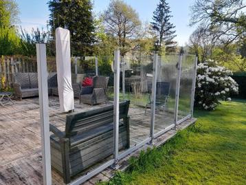 Glazen terraspanelen, Ophalen, Gebruikt, Overige materialen