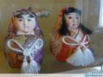 2 Japanse porseleinen handgemaakte poppetjes, Collections, Jouets miniatures, Comme neuf, Envoi