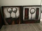 2 prachtige schilderijen uit de COBRA kunststroming1948-1951, Antiek en Kunst, Kunst | Schilderijen | Modern, Ophalen of Verzenden