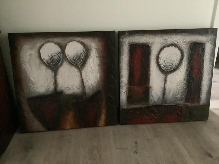 2 prachtige schilderijen uit de COBRA kunststroming1948-1951, Antiek en Kunst, Kunst | Schilderijen | Modern, Ophalen of Verzenden