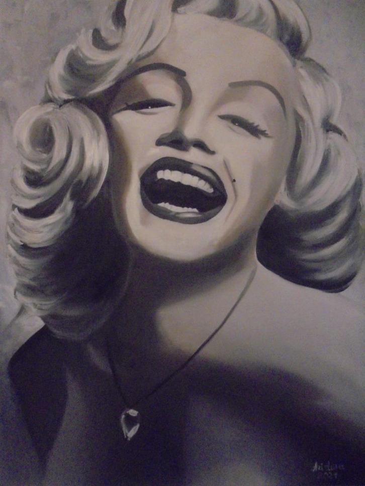 klassieke Marilyn Monroe olieschilderijen (2 werken), Antiek en Kunst, Kunst | Schilderijen | Modern, Ophalen of Verzenden