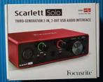 Focusrite Scarlett Solo Gen. 3, Audio, Tv en Foto, Professionele apparaten, Ophalen of Verzenden, Zo goed als nieuw, Audio