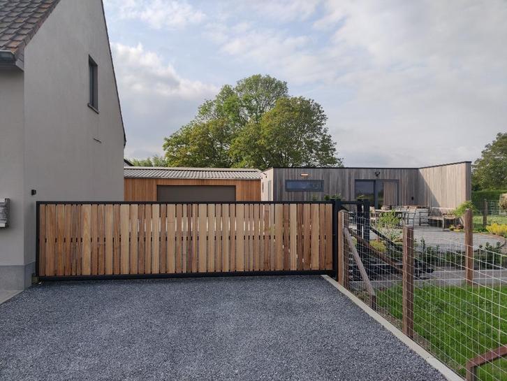 schuifpoort, Tuin en Terras, Tuinpoorten, Nieuw, Schuifpoort, Staal, 100 tot 150 cm, 200 cm of meer, Ophalen