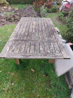 teak tuintafel te koop, Jardin & Terrasse, Tables de jardin, Rectangulaire, Enlèvement, Utilisé, Bois de teck