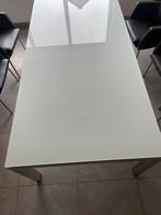 Karat glazen tafel. Geborsteld aluminium onderstel, Gebruikt, Ophalen