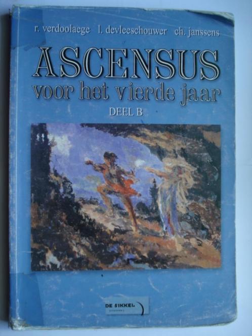 Ascensus voor het vierde jaar deel B. Verdoolaege Devleescho, Livres, Livres scolaires, Utilisé, Latin, Secondaire, Envoi
