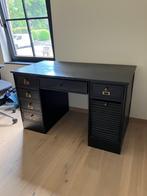 Zwarte ijzeren bureau, Huis en Inrichting, Bureaus, Ophalen, Gebruikt, Bureau