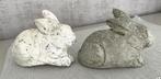 Decoratieve konijntjes voor buiten. Set van 2 stuks., Ophalen, Gebruikt, Beton, Dierenbeeld