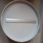 Witte ronde serveerschaal, Huis en Inrichting, Woonaccessoires | Dienbladen, Ophalen, Zo goed als nieuw