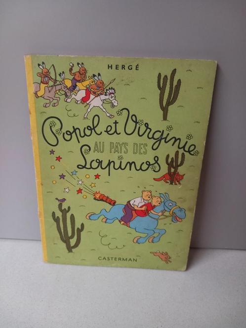 Popol au pays des Lapinos (EO 1952) - Hergé Tintin, Boeken, Stripverhalen, Gelezen, Ophalen of Verzenden