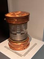 Oude scheepslamp opgemaakt met verlichting, Ophalen of Verzenden, Gebruikt