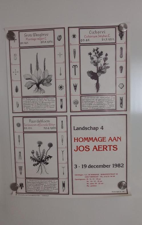 Poster ‘Hommage aan Jos Aerts’  1982, Verzamelen, Posters, Zo goed als nieuw, Dier of Natuur, Rechthoekig Staand, Ophalen of Verzenden