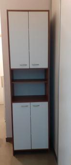 “Hoge badkamerkast 193 cm – beige houtkleur”, Ophalen, Zo goed als nieuw