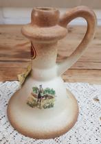 Vintage Franse gres kandelaar, herder op stelten & schaapjes, Antiek en Kunst, Ophalen of Verzenden