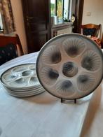 6 Assiettes à huîtres et 6 à escargots, Enlèvement, Comme neuf