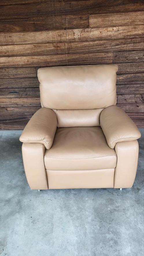 Lederen zetel, Huis en Inrichting, Fauteuils, Zo goed als nieuw, Ophalen