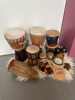 Houten instrumenten / djembe en drums, Ophalen, Zo goed als nieuw