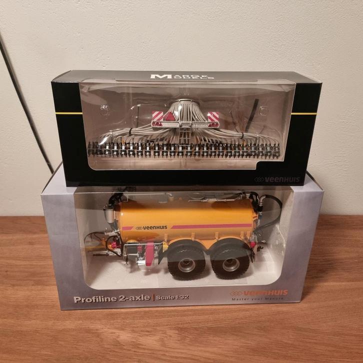 Set Veenhuis Profiline Tandem + Veenhuis Euroject, Hobby en Vrije tijd, Modelauto's | 1:32, Zo goed als nieuw, Tractor of Landbouw