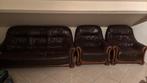 Lederen  zetel, Ophalen, Gebruikt, Klassiek, Rechte bank