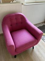 Magnifique fauteuil tissu rose (Made), Comme neuf, 75 à 100 cm, Tissus, Enlèvement ou Envoi