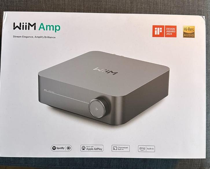WiiM Amp en wifi-bluetooth-streamer onder garantie, Audio, Tv en Foto, Versterkers en Ontvangers, Zo goed als nieuw, Overige systemen