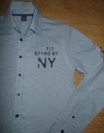 SevenOneSeven blauw hemd met print (158-164), Ophalen, Overhemd of Blouse, Sevenoneseven, Zo goed als nieuw