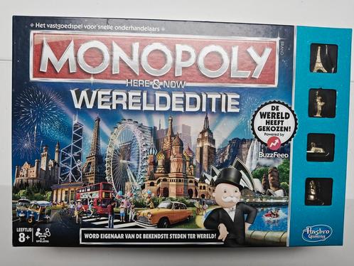 Gezelschapsspel Monopoly Wereldeditie van Hasbro, Hobby en Vrije tijd, Gezelschapsspellen | Overige, Zo goed als nieuw, Drie of vier spelers