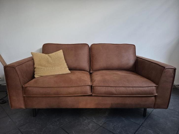 Zetel quentin cognackleur 2 en 3 zit, Maison & Meubles, Canapés | Salons, Comme neuf, Banc droit, Cuir, Enlèvement