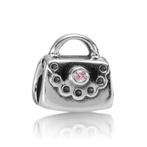 Pandora bedel handtas met roze zirconia, Enlèvement ou Envoi, 1 bracelet à breloques, Pandora, Avec strass