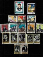 THEMA BEROEMDE PERSONEN KENNEDY 17 POSTZEGELS GESTEMPELD, Postzegels en Munten, Ophalen of Verzenden, Gestempeld, Overige thema's