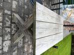 Robuuste houten tuintafel 180cm x 90cm, Tuin en Terras, Tuintafels, Rechthoekig, Zo goed als nieuw, Hout, Ophalen