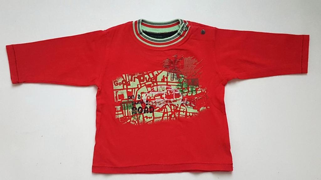 MARESE - T-shirt rouge et vert - T.6 mois/67cm, Kinderen en Baby's, Babykleding | Maat 68, Gebruikt, Jongetje of Meisje, Shirtje of Longsleeve