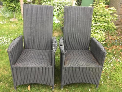GRATIS 2 relaxzetels, tuinstoelen wicker, Tuin en Terras, Tuinstoelen, Gebruikt, Wicker, Ophalen